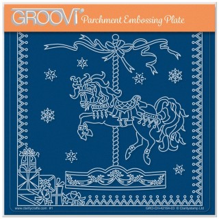 (GRO-CH-42164-03)Groovi Plate A5 LINDA'S CHRISTMAS CAROUSEL