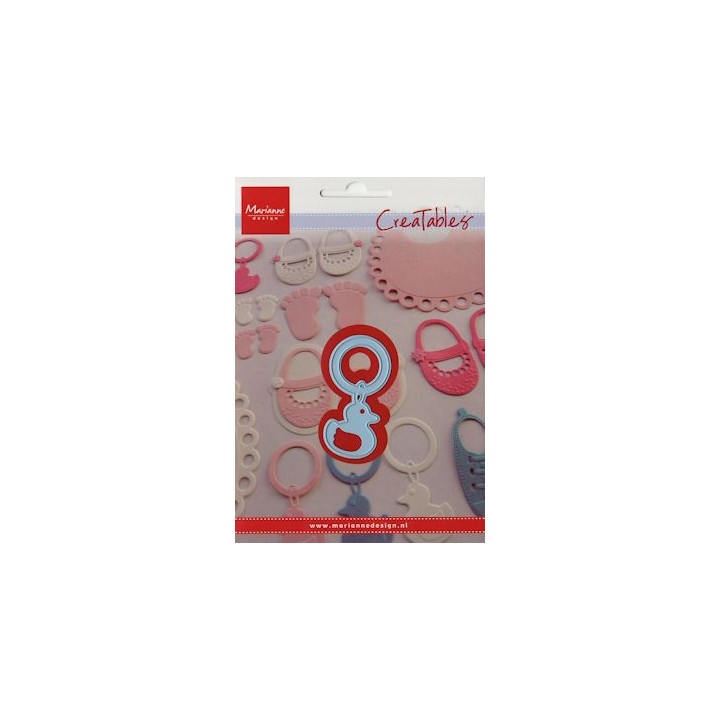 (LR0307)Creatables stencil rattle