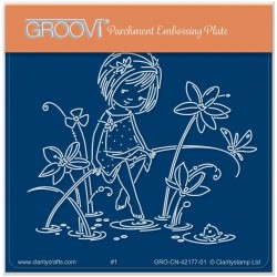 (GRO-CN-42177-01)Groovi® Baby plate A6 PETAL - FLOWER POPPET