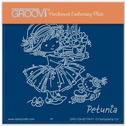 (GRO-CN-42178-01)Groovi® Baby plate A6 PETUNIA - FLOWER POPPET