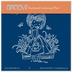 (GRO-CN-42180-01)Groovi® Baby plate A6 POPPY - FLOWER POPPET
