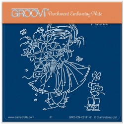 (GRO-CN-42181-01)Groovi® Baby plate A6 POSIE - FLOWER POPPET