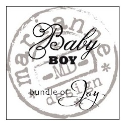 (CS0889)Clear stamp baby boy UK