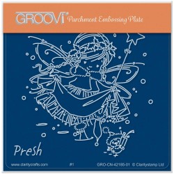(GRO-CN-42185-01)Groovi® Baby plate A6 PRESH - CHRISTMAS POPPET