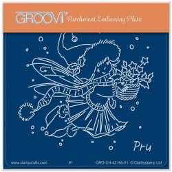 (GRO-CN-42186-01)Groovi® Baby plate A6 PRU - CHRISTMAS POPPET