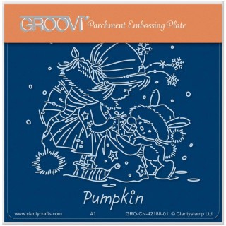 (GRO-CN-42188-01)Groovi® Baby plate A6 PUMPKIN - CHRISTMAS POPPET