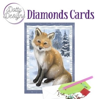(DDDC1162)Dotty Designs Diamond Cards - Fox In The Snow