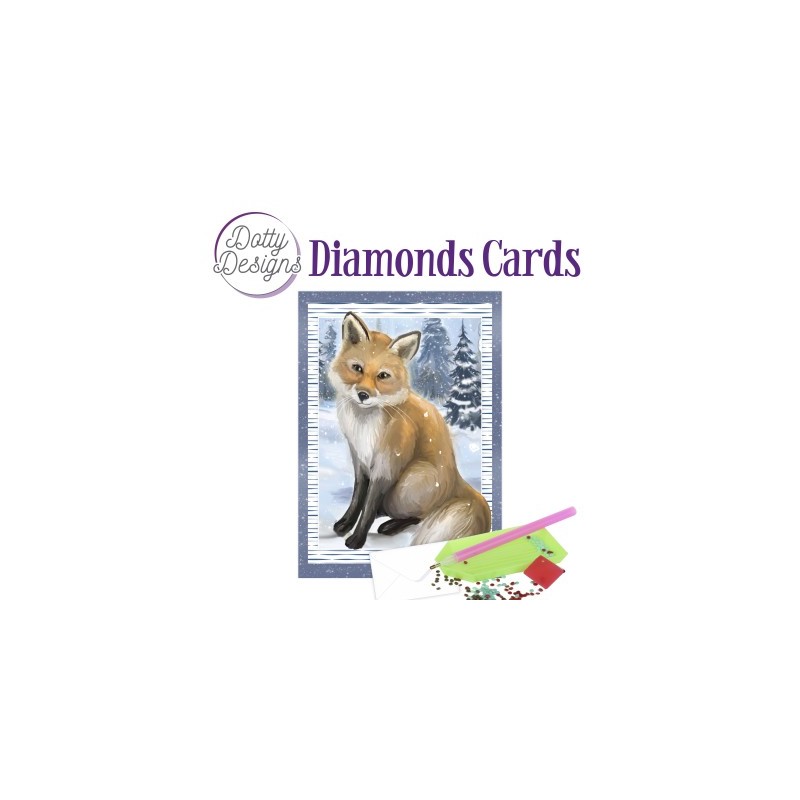 (DDDC1162)Dotty Designs Diamond Cards - Fox In The Snow