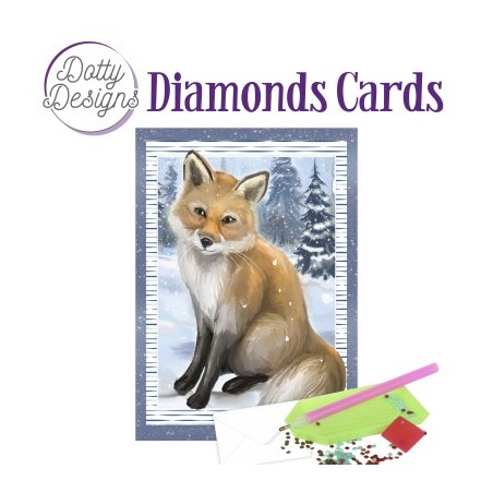 (DDDC1162)Dotty Designs Diamond Cards - Fox In The Snow