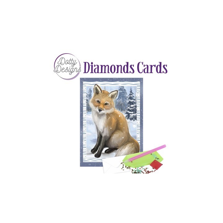 (DDDC1162)Dotty Designs Diamond Cards - Fox In The Snow