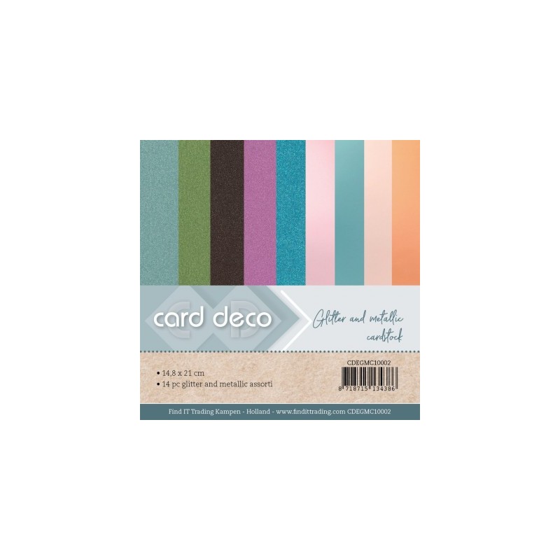 (CDEGMC10002)Card Deco Essentials - Glitter And Metallic Cardstock A5