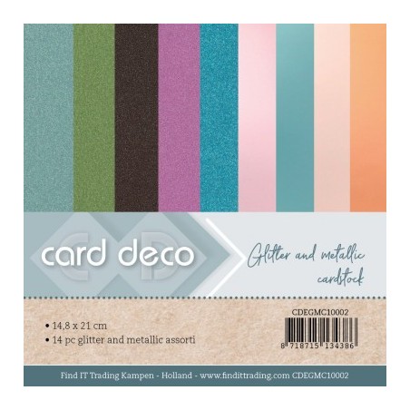 (CDEGMC10002)Card Deco Essentials - Glitter And Metallic Cardstock A5