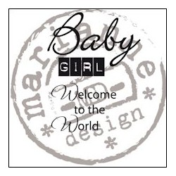 (CS0890)Clear stamp baby girl UK
