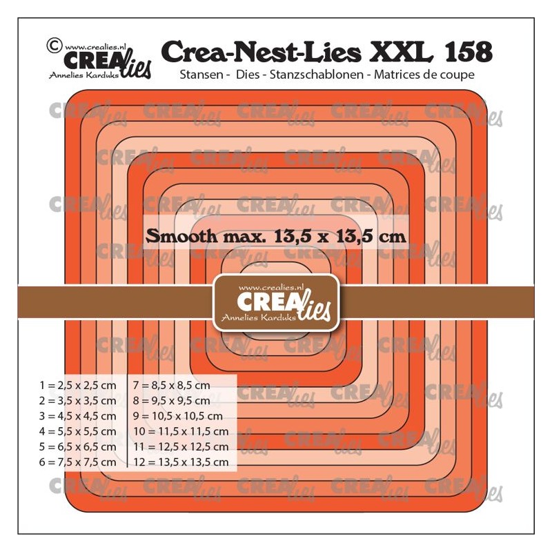 (CLNestXXL158)Crealies Crea-Nest-Lies XXL Square smooth