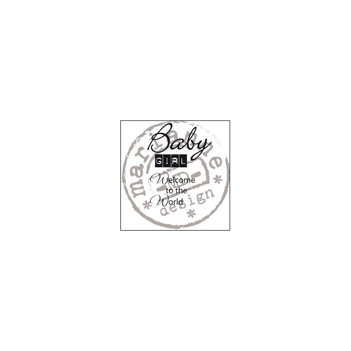 (CS0890)Clear stamp baby girl UK