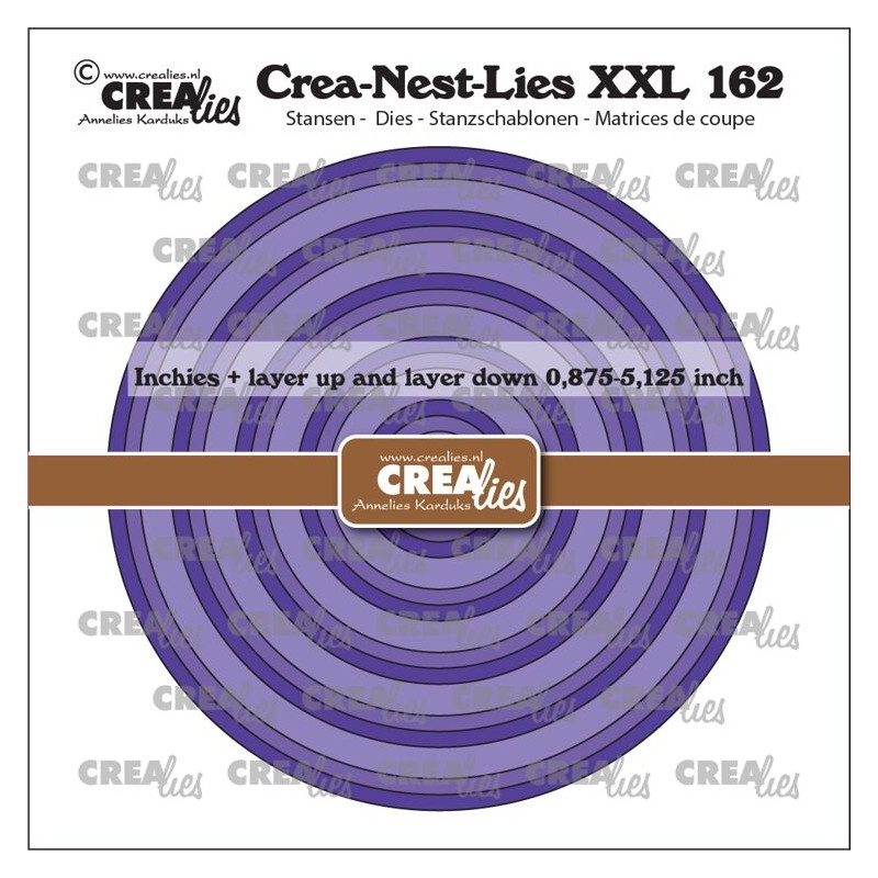(CLNestXXL162)Crealies Crea-Nest-Lies XXL Inchies circle