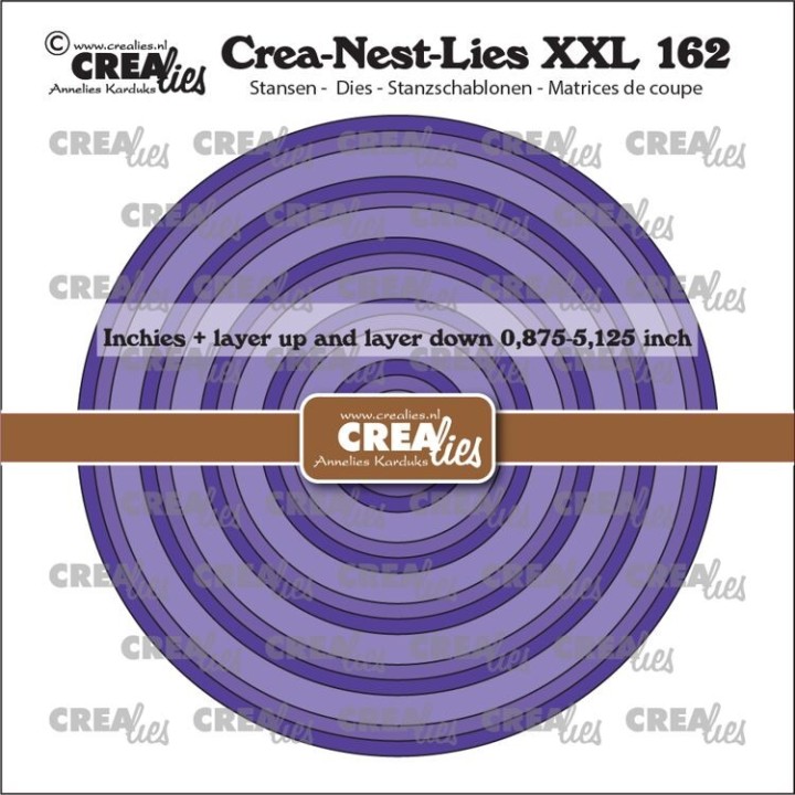 (CLNestXXL162)Crealies Crea-Nest-Lies XXL Inchies circle