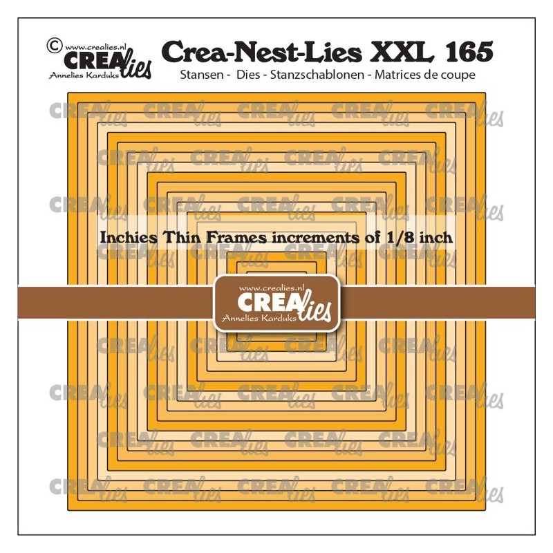(CLNestXXL165)Crealies Crea-Nest-Lies XXL Inchies square thin frames