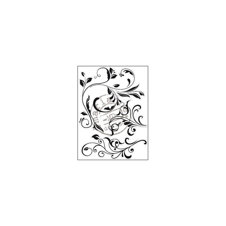 (CS0893)Clear stamp swirls
