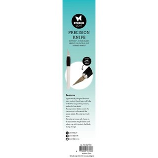 (SL-TO-KNIFE01)Precision Knife soft grip + 5 blades Essentials Tools nr.01