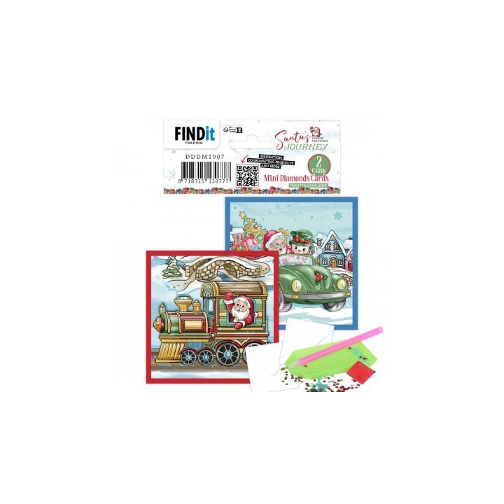 (DDDM1007)Dotty Designs Mini Diamond Cards Set - Santa's Journey