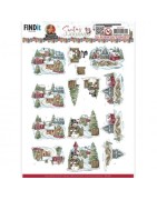 (SB10787)3D Push-Out - Yvonne Creations - Santa's Journey - Village