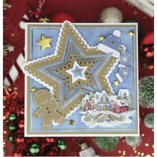 (SB10787)3D Push-Out - Yvonne Creations - Santa's Journey - Village