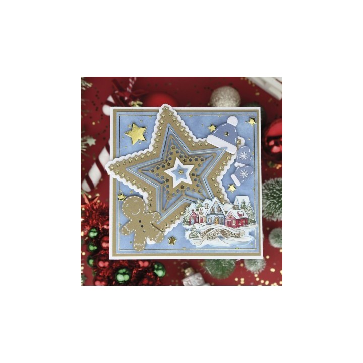 (SB10787)3D Push-Out - Yvonne Creations - Santa's Journey - Village