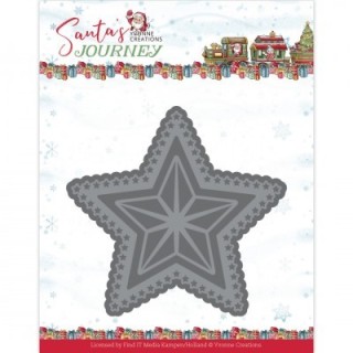 (YCD10331)Dies - Yvonne Creations Santa's Journey - Santa's Big Star