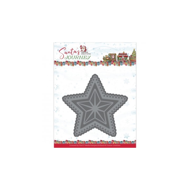 (YCD10331)Dies - Yvonne Creations Santa's Journey - Santa's Big Star