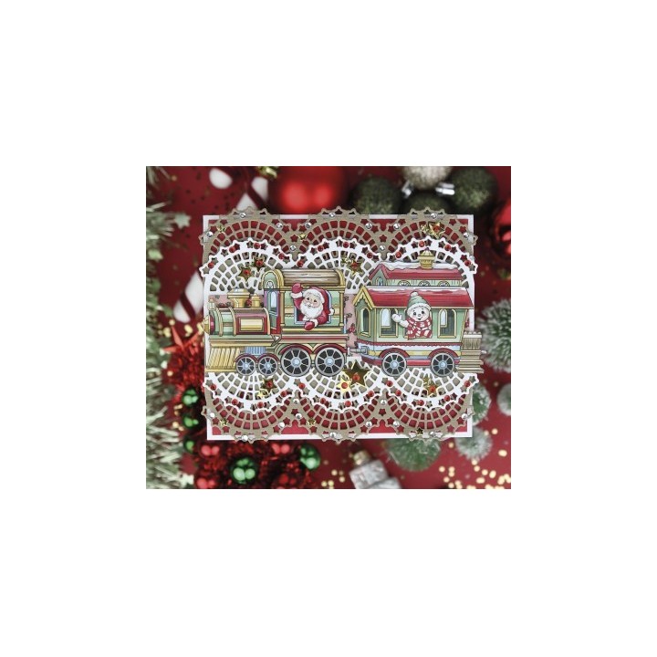 (YCD10332)Dies - Yvonne Creations Santa's Journey - Santa's Borders