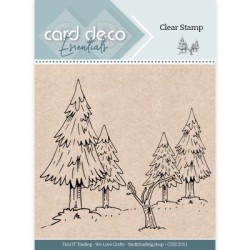 (CDECS151)Card Deco Essentials - Clear Stamp - Winter Forest