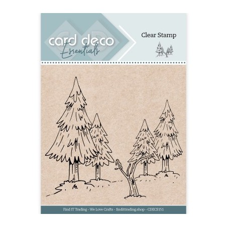 (CDECS151)Card Deco Essentials - Clear Stamp - Winter Forest