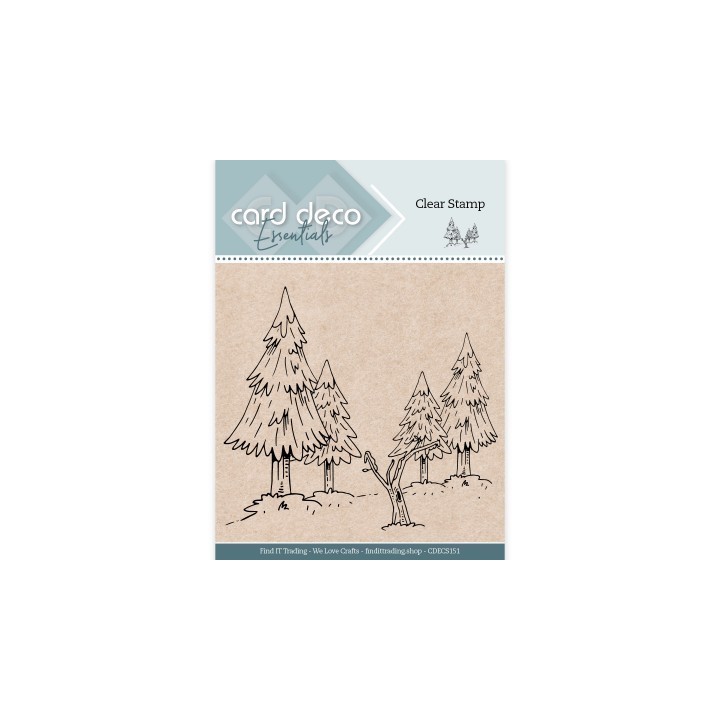 (CDECS151)Card Deco Essentials - Clear Stamp - Winter Forest