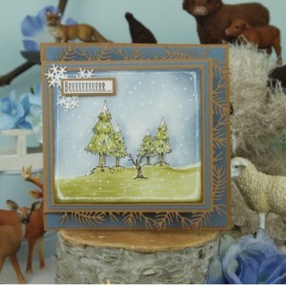 (CDECS151)Card Deco Essentials - Clear Stamp - Winter Forest