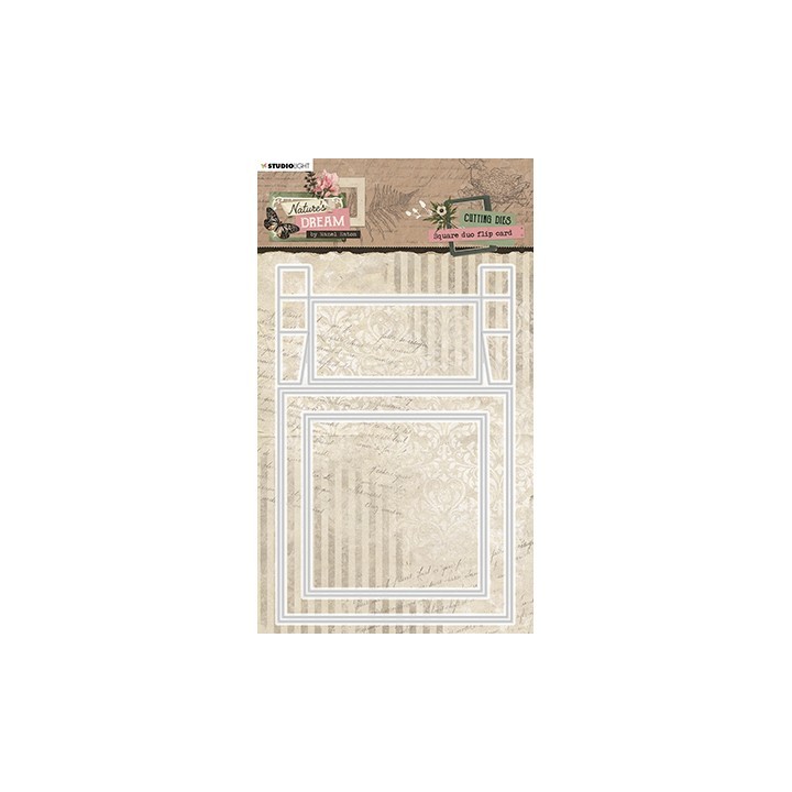 (HE-ND-CD709)Studio Light SL Cutting Die Square due flip card Natures dream nr.709