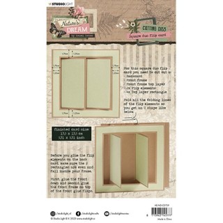 (HE-ND-CD709)Studio Light SL Cutting Die Square due flip card Natures dream nr.709
