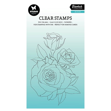 (SL-ES-STAMP540)Studio light Clear stamp Big roses Essentials nr.540
