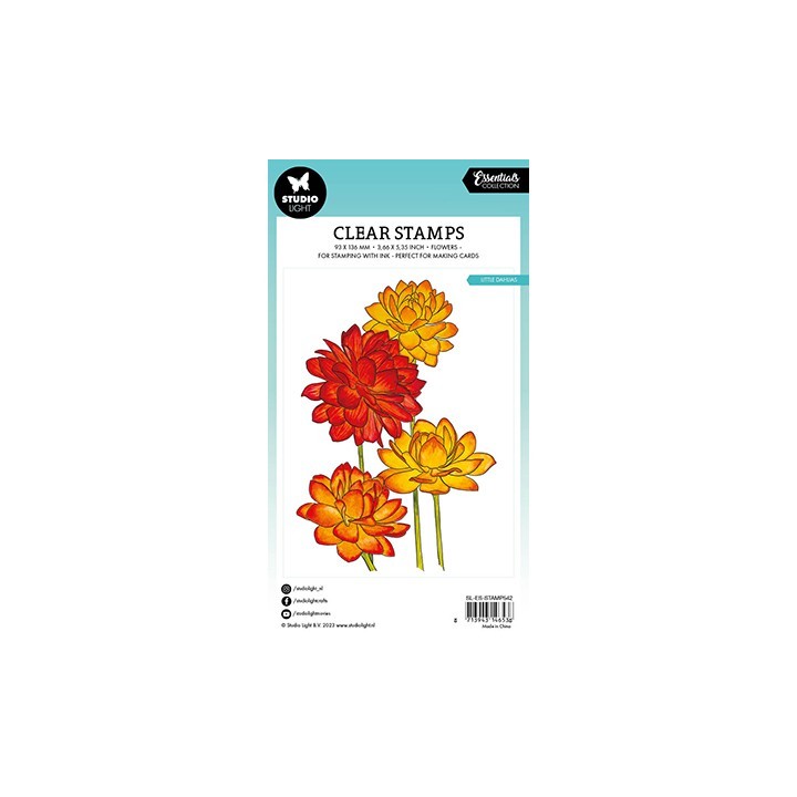 (SL-ES-STAMP542)Studio light Clear stamp Little Dahlias Essentials nr.542