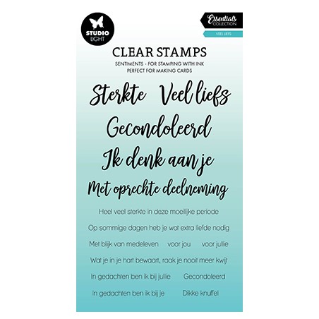 (SL-ES-STAMP557)Studio light Clear stamp Veel liefs Essentials nr.557