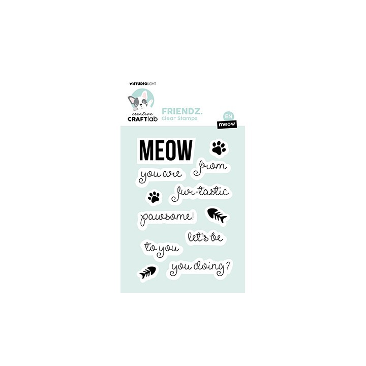 (CCL-FR-STAMP562)Studio light Clear stamp Meow Friendz nr.562