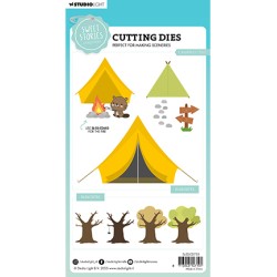 (SL-SS-CD733)Studio Light SL Cutting Die Camping tent Sweet Stories nr.733