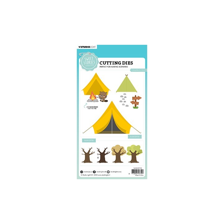 (SL-SS-CD733)Studio Light SL Cutting Die Camping tent Sweet Stories nr.733