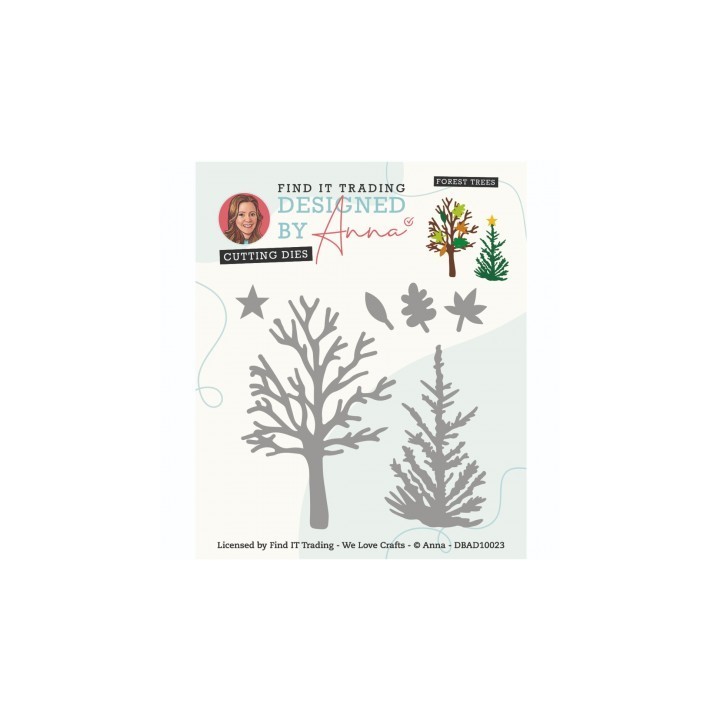 (DBAD10023)Designed By Anna - Mix And Match Cutting Dies - Forest Trees