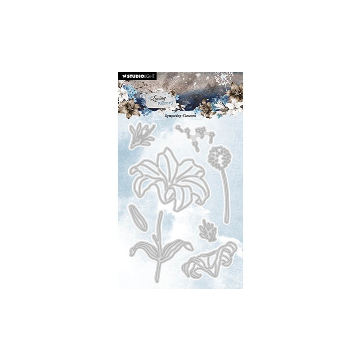(SL-ILM-CD740)Studio Light SL Cutting Die Sympathy flowers In Loving Memory nr.740