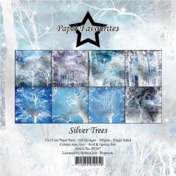 (PF267)Paper Favorites Silver Trees 6x6 Inch Paper Pack