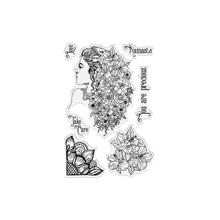 (SD-ME-STP-NAM)SHEENA Crafts Mother Earth Clear Stamp Namaste