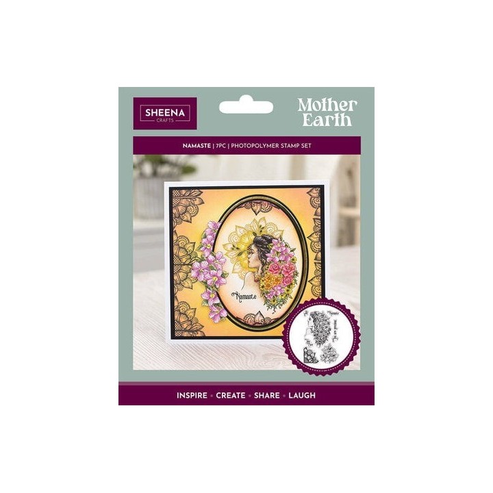 (SD-ME-STP-NAM)SHEENA Crafts Mother Earth Clear Stamp Namaste