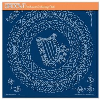 (GRO-OB-42208-15)Groovi Plate A4 LINDA'S CELTIC HARP LAYERING FRAME
