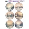 (BBSC10003)Push-Out Scenery - Berries Beauties - Winter Sunsets Round